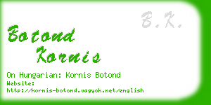 botond kornis business card